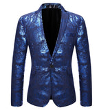 Costume Homme Disco Bleu Année 60