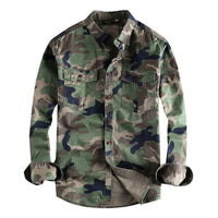 Chemise Cargo Camouflage Délavée année 70