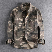 Chemise Cargo Camouflage Délavée année 70