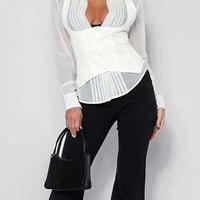 Chemise blanche avec corset