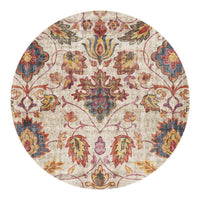 tapis-rond-annee-70-avec-motif-floral