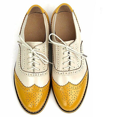 chaussure-annee-70-vintage-marron-beige