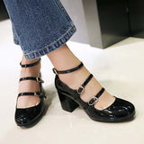 Chaussures Années 20 T-Strap Noires