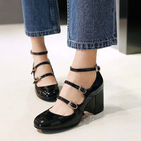 Chaussures Années 20 T-Strap Noires