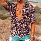 chemise-annee-70-manches-courtes-imprime-leopard