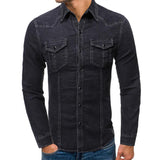 chemise-jean-vintage-revers-slim-annee-70