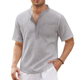 chemise-plage-manches-courtes-coton-lin-annee-70