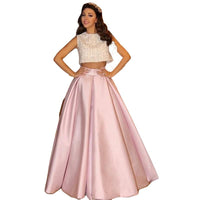 jupe-longue-satin-rose-annee-70