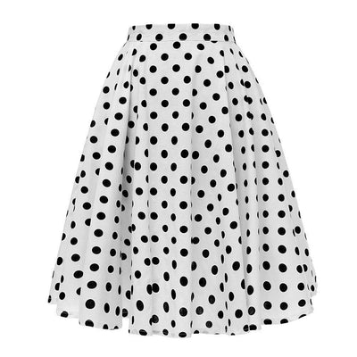 jupe-annee-50-blanche-pois