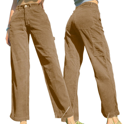pantalon-annee-70-kaki-femme